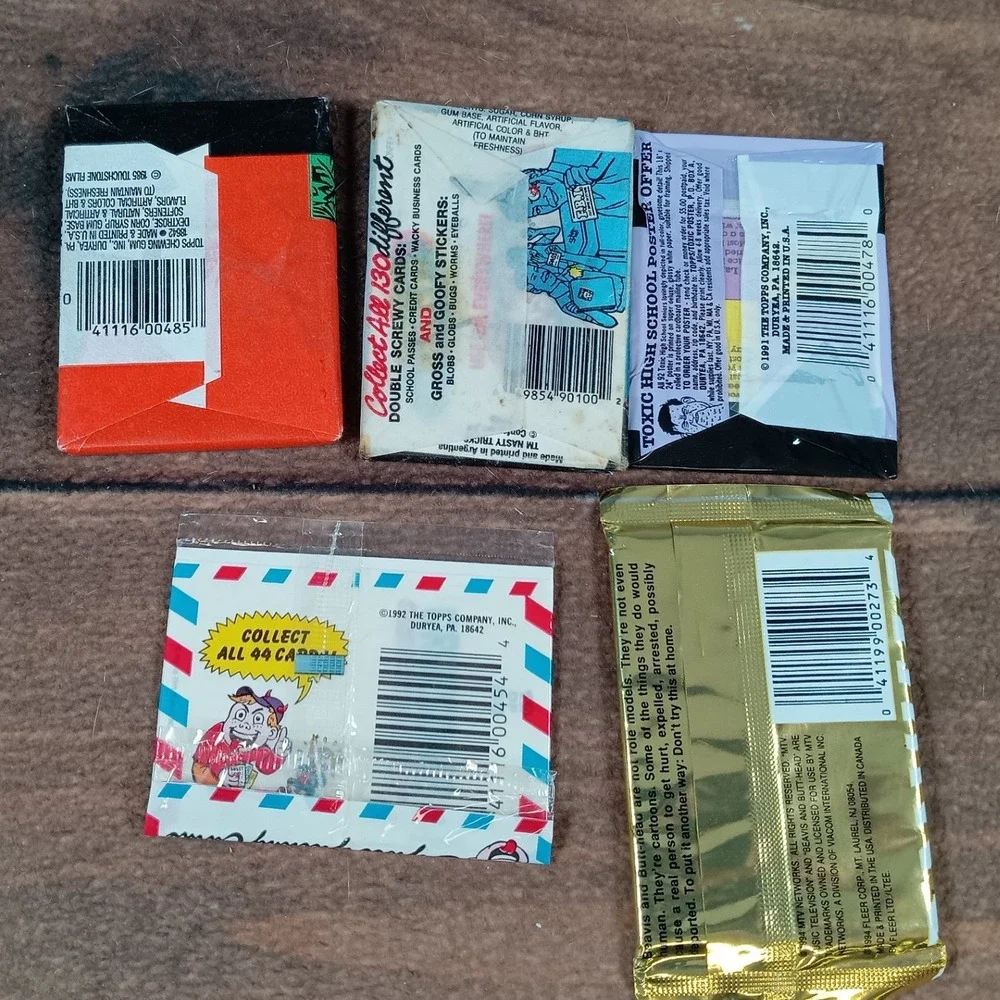Vintage 1970s-90s Trading Card Wax‎ Packs Garbage Pail Kids Gruesome Greetings